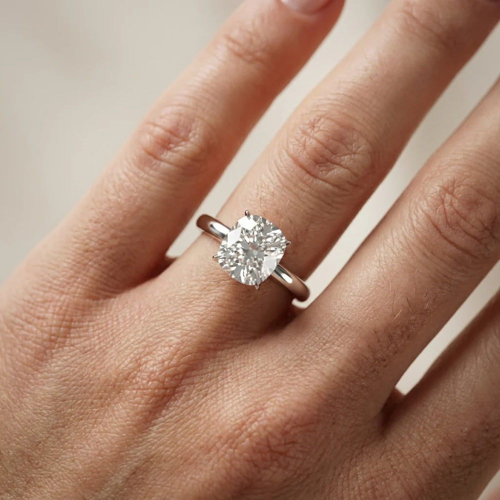 Serena Blossom Solitaire Round Diamond Engagement Ring