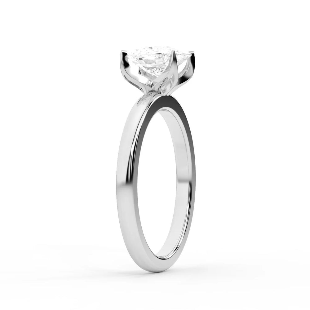 Serena Blossom Solitaire Round Diamond Engagement Ring