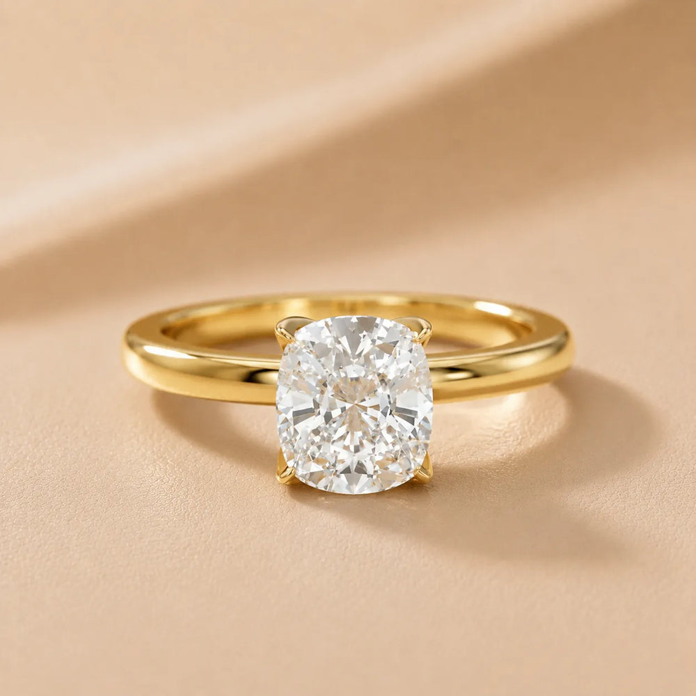 Serena Blossom Solitaire Round Diamond Engagement Ring