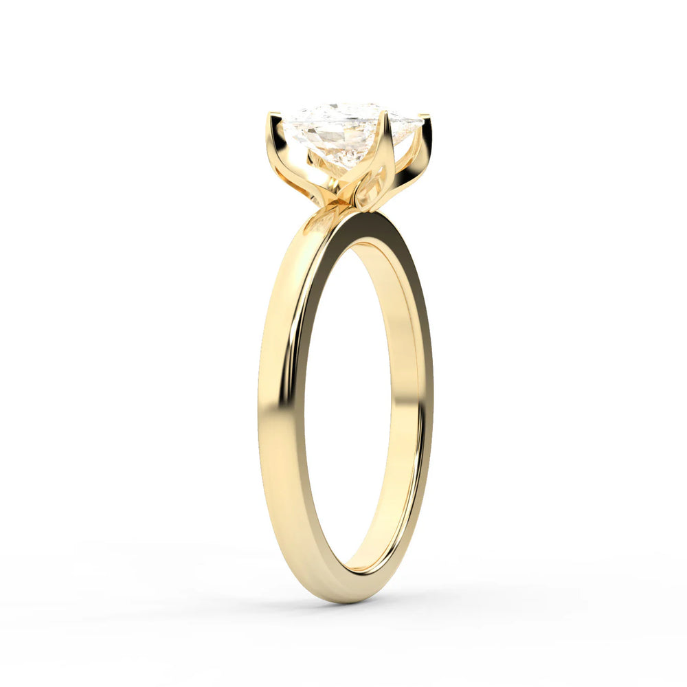 Serena Blossom Solitaire Round Diamond Engagement Ring