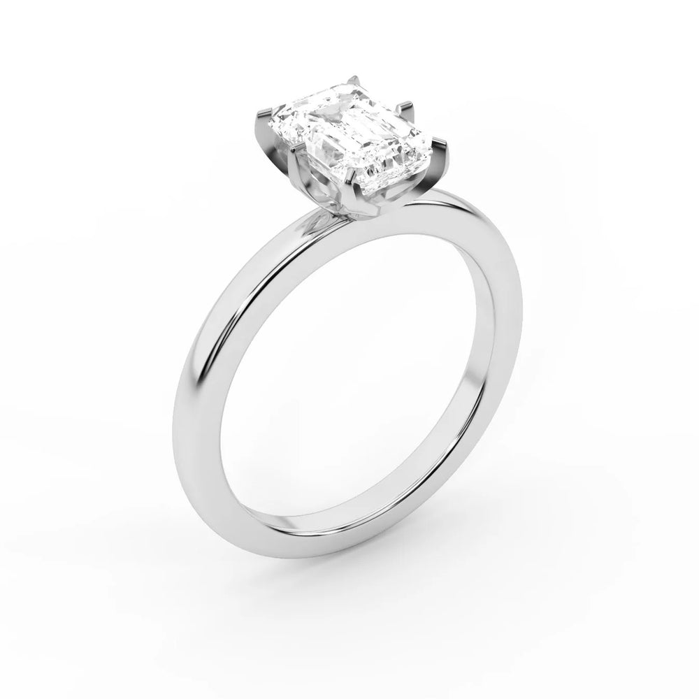Serena Blossom Solitaire Round Diamond Engagement Ring