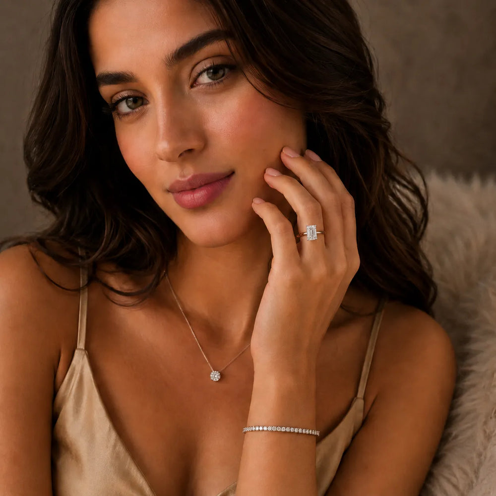 Serena Blossom Solitaire Round Diamond Engagement Ring