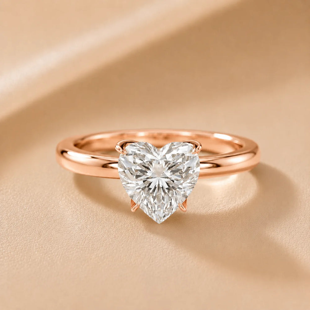 Serena Blossom Solitaire Round Diamond Engagement Ring