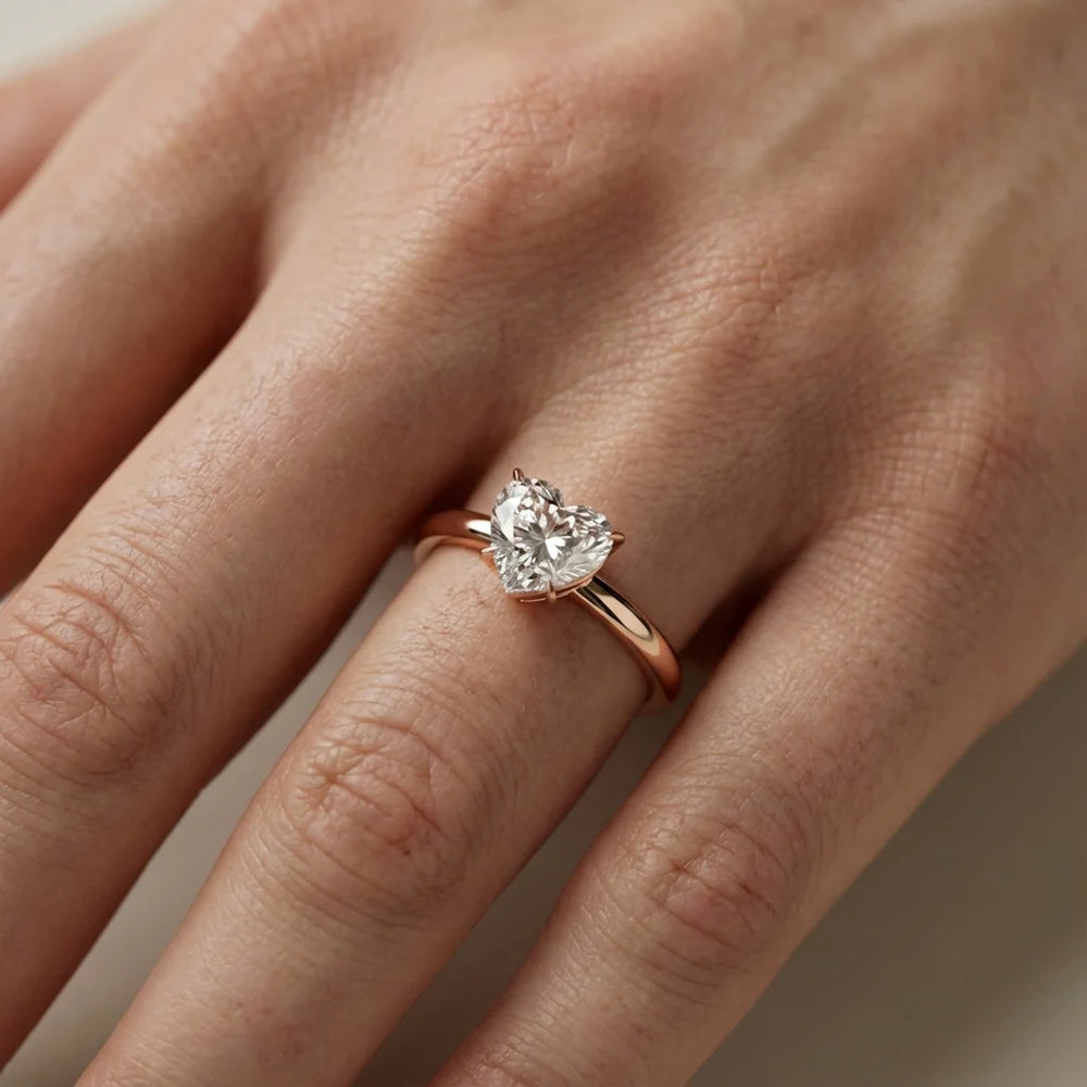Serena Blossom Solitaire Round Diamond Engagement Ring