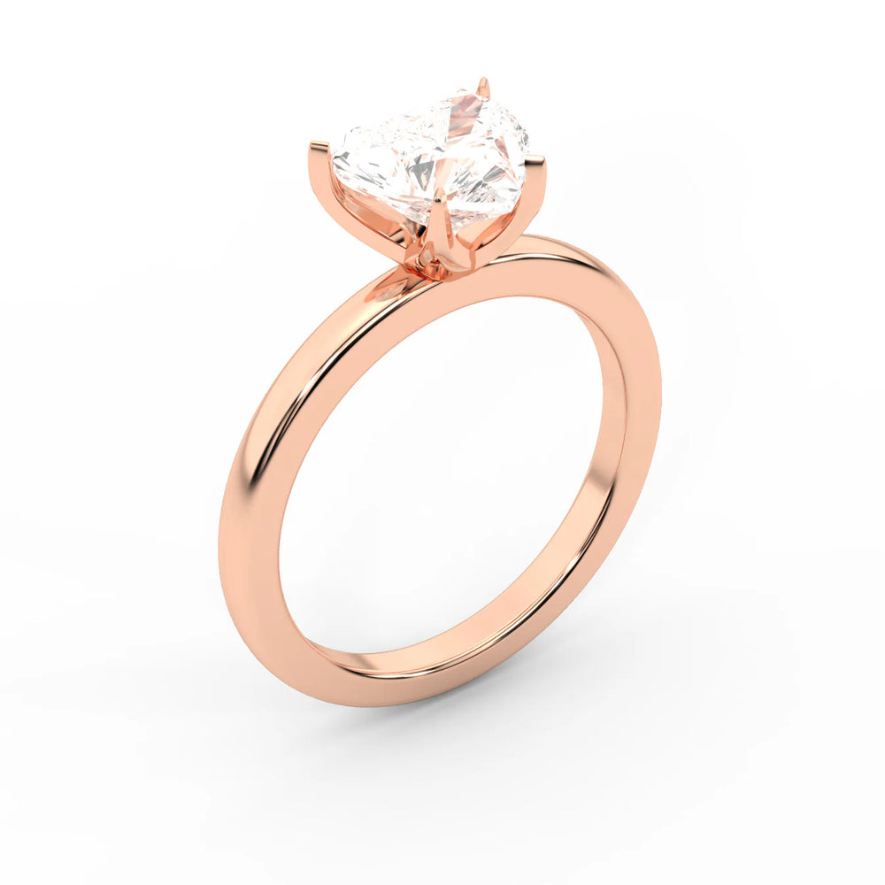 Serena Blossom Solitaire Round Diamond Engagement Ring