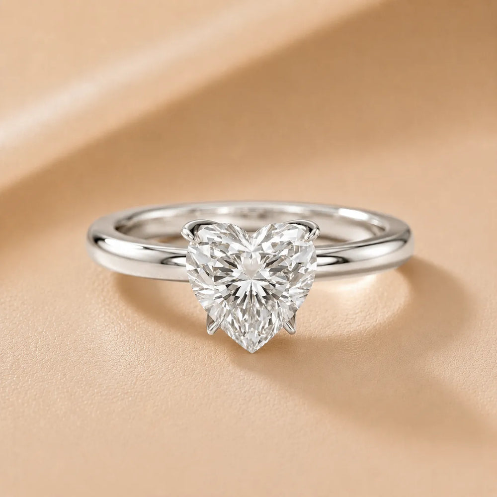 Serena Blossom Solitaire Round Diamond Engagement Ring