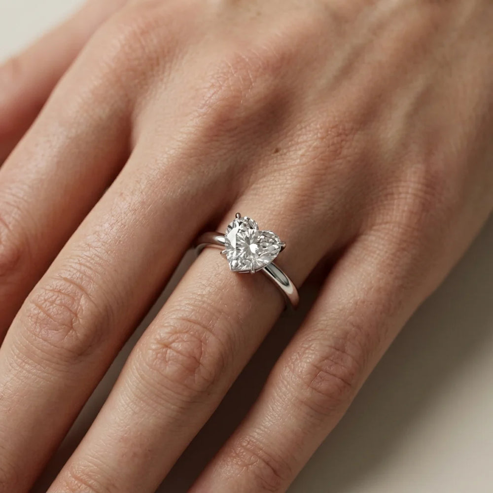 Serena Blossom Solitaire Round Diamond Engagement Ring