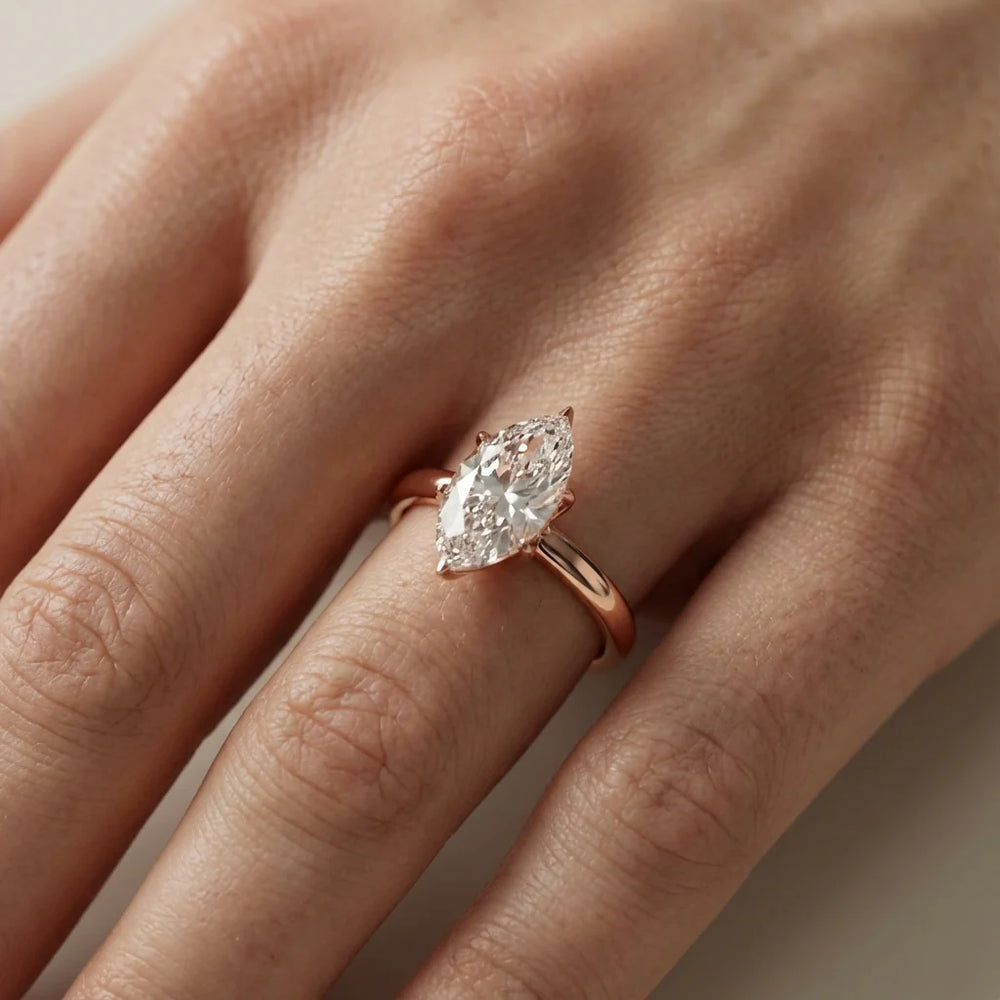 Serena Blossom Solitaire Round Diamond Engagement Ring