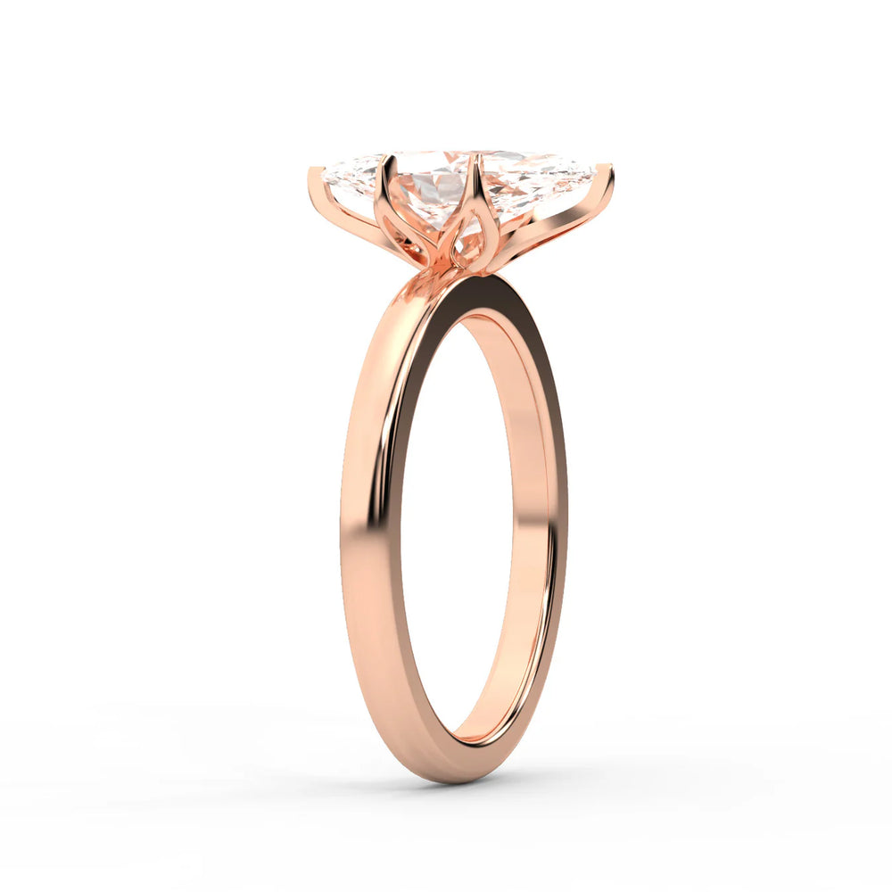 Serena Blossom Solitaire Round Diamond Engagement Ring