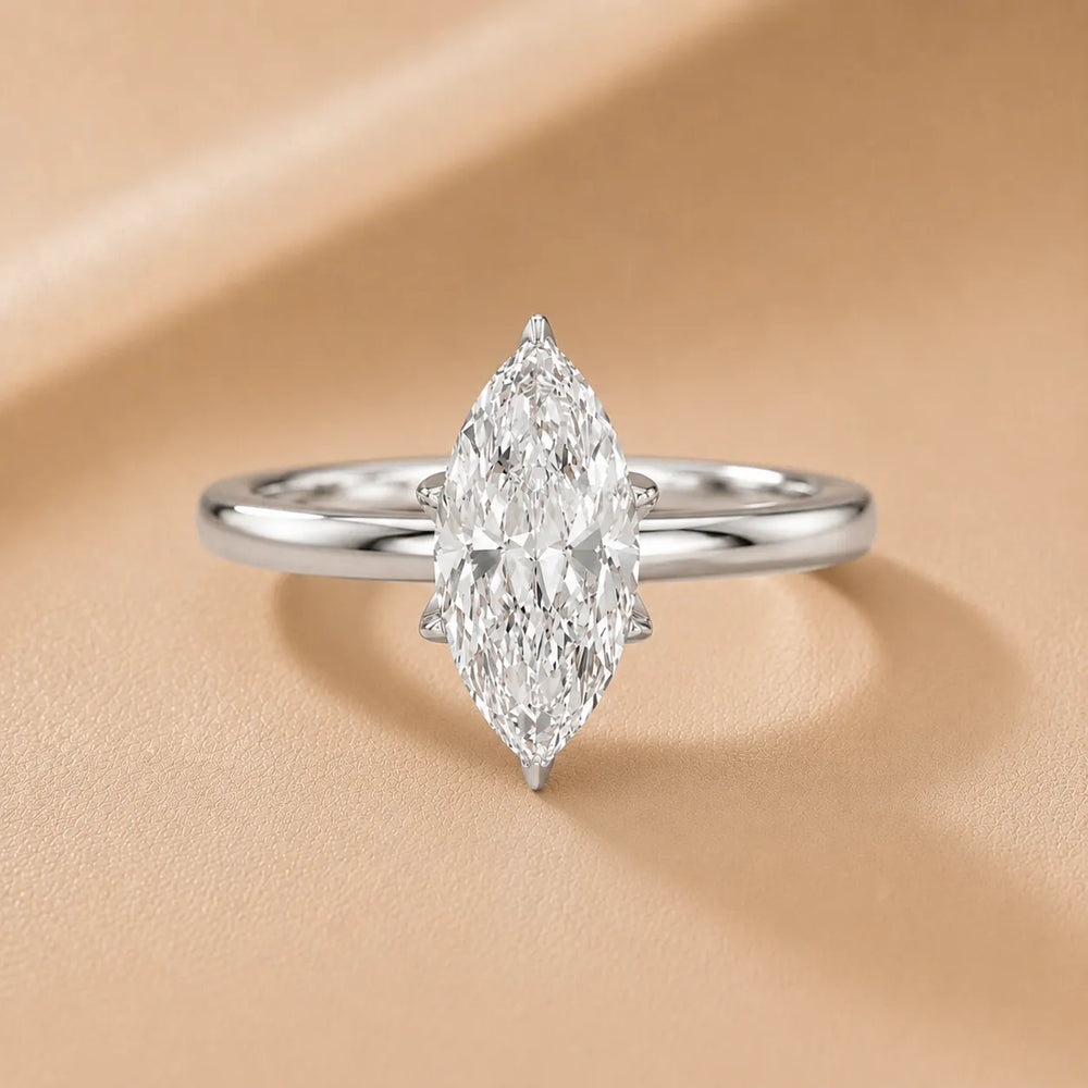 Serena Blossom Solitaire Round Diamond Engagement Ring
