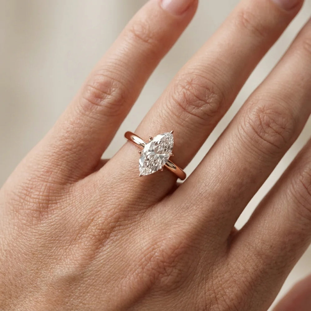 Serena Blossom Solitaire Round Diamond Engagement Ring