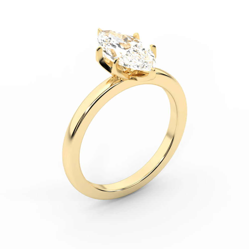 Serena Blossom Solitaire Round Diamond Engagement Ring