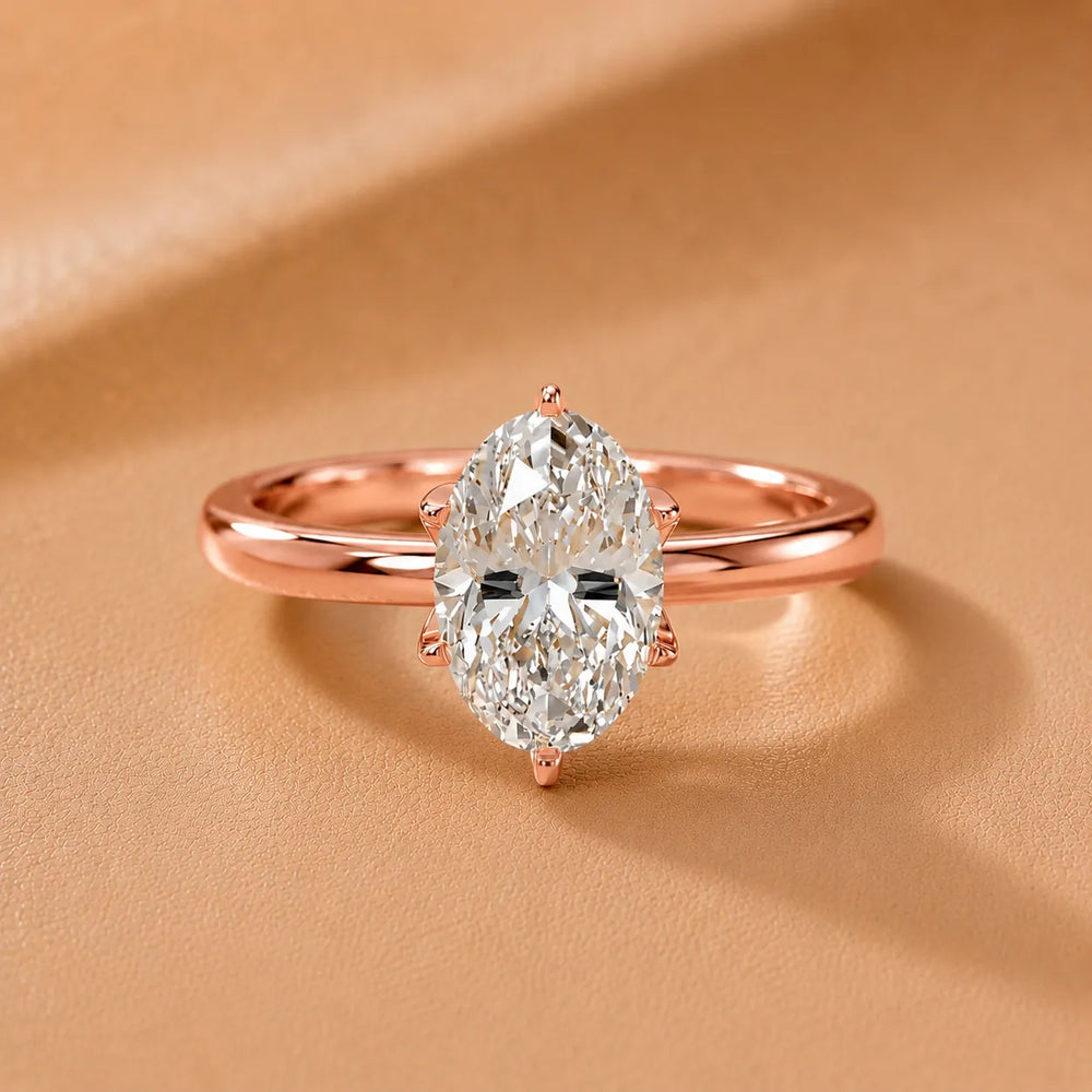 Serena Blossom Solitaire Round Diamond Engagement Ring