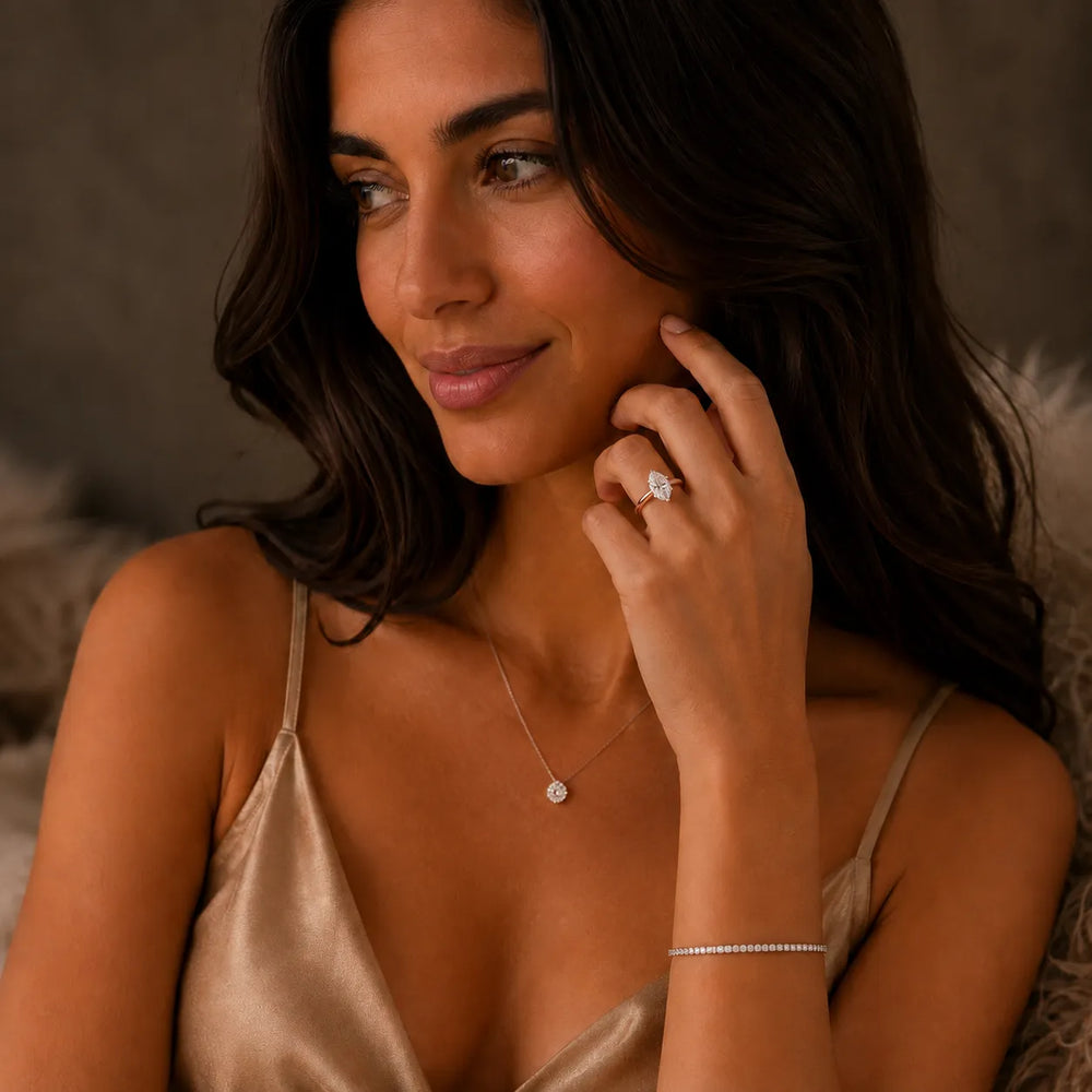 Serena Blossom Solitaire Round Diamond Engagement Ring