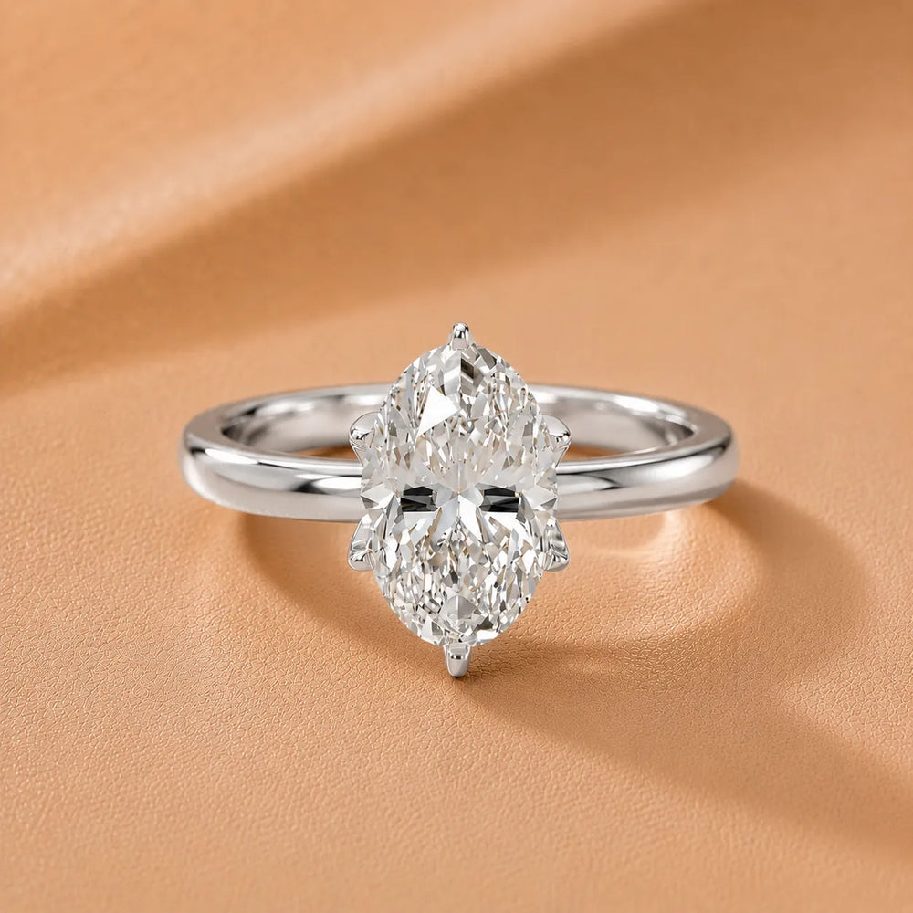 Serena Blossom Solitaire Round Diamond Engagement Ring