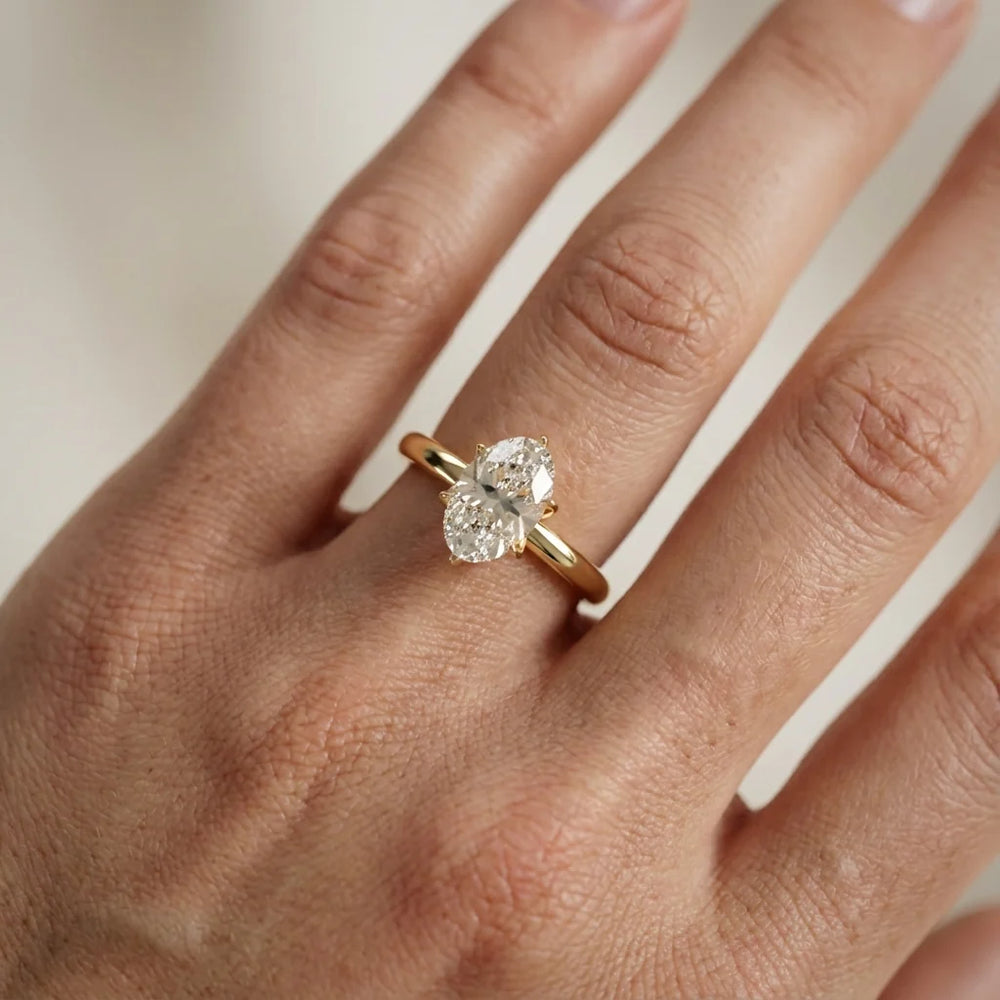Serena Blossom Solitaire Round Diamond Engagement Ring
