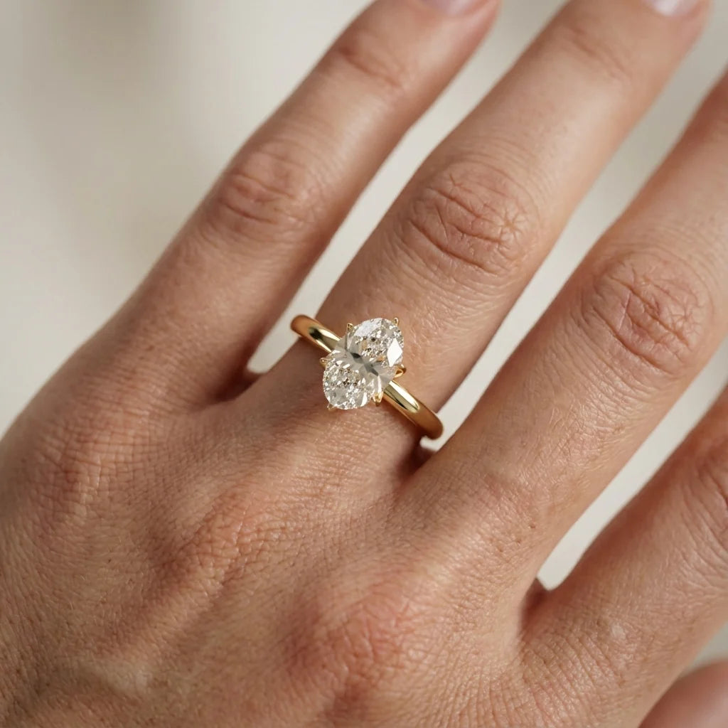 Serena Blossom Solitaire Round Diamond Engagement Ring