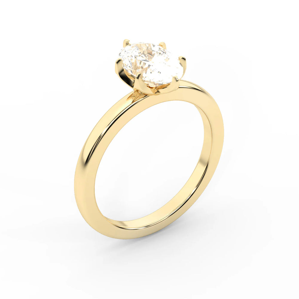 Serena Blossom Solitaire Round Diamond Engagement Ring