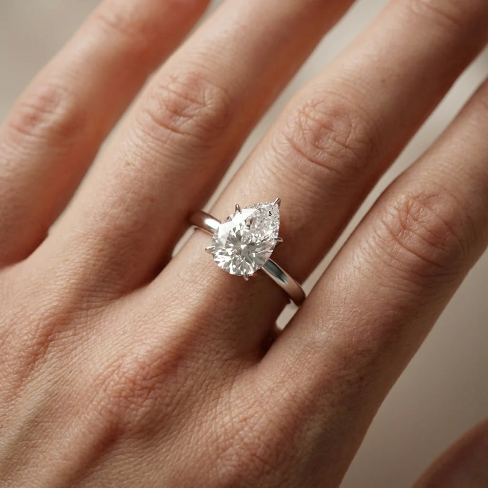 Serena Blossom Solitaire Round Diamond Engagement Ring