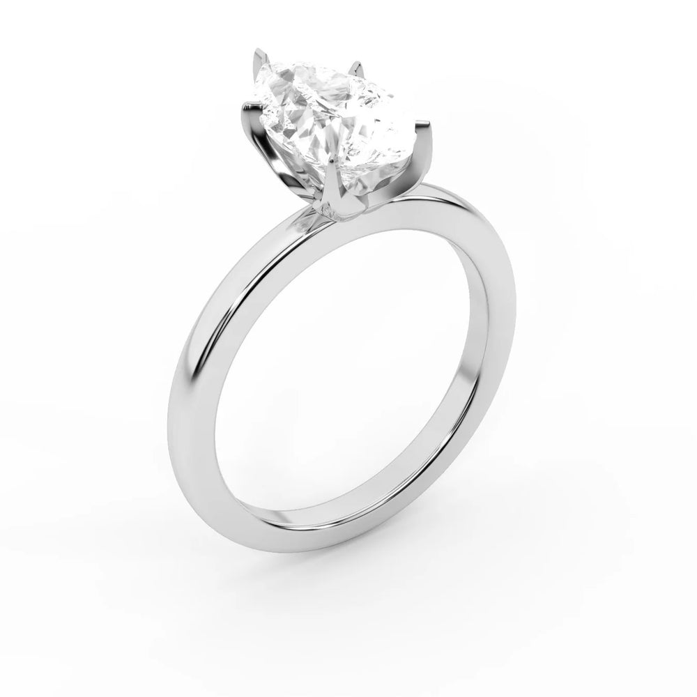 Serena Blossom Solitaire Round Diamond Engagement Ring