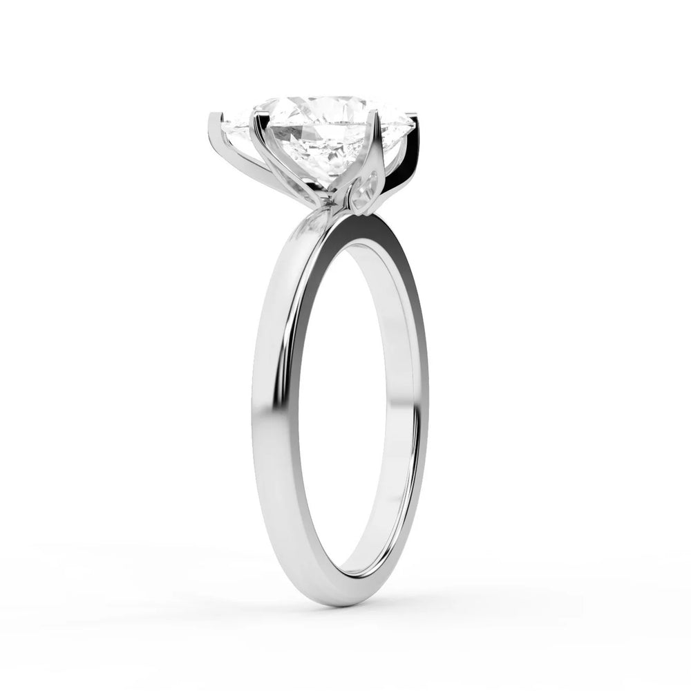 Serena Blossom Solitaire Round Diamond Engagement Ring
