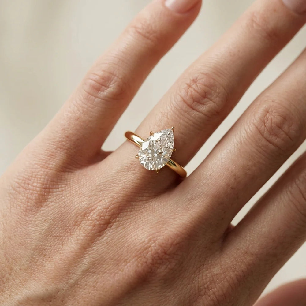 Serena Blossom Solitaire Round Diamond Engagement Ring