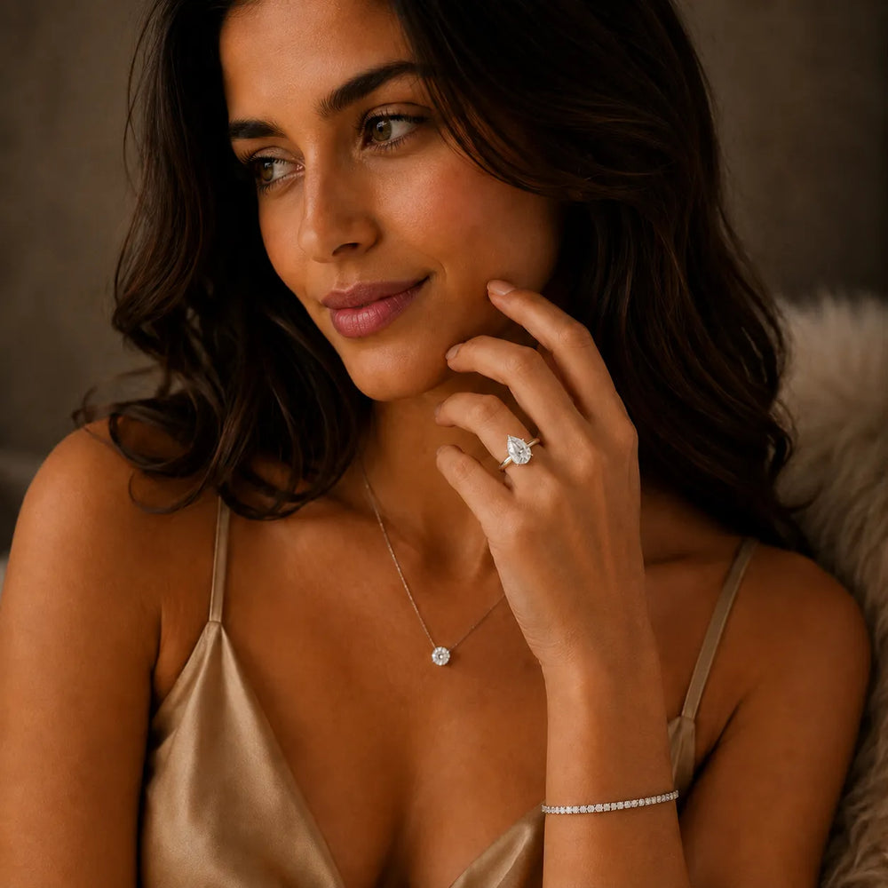 Serena Blossom Solitaire Round Diamond Engagement Ring