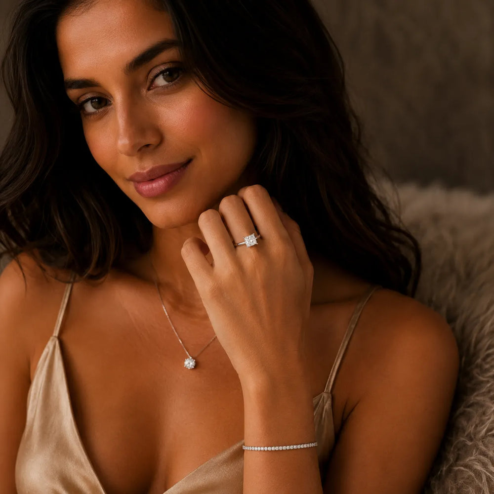 Serena Blossom Solitaire Round Diamond Engagement Ring