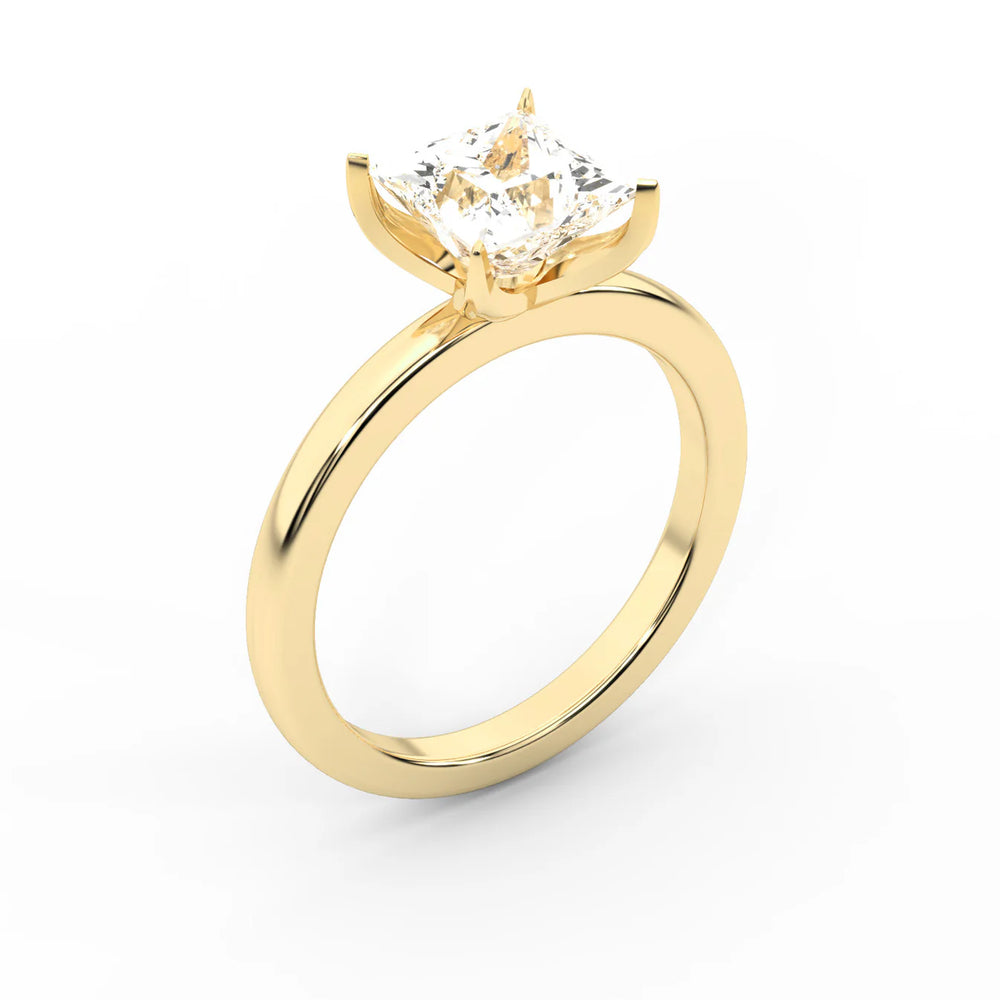 Serena Blossom Solitaire Round Diamond Engagement Ring