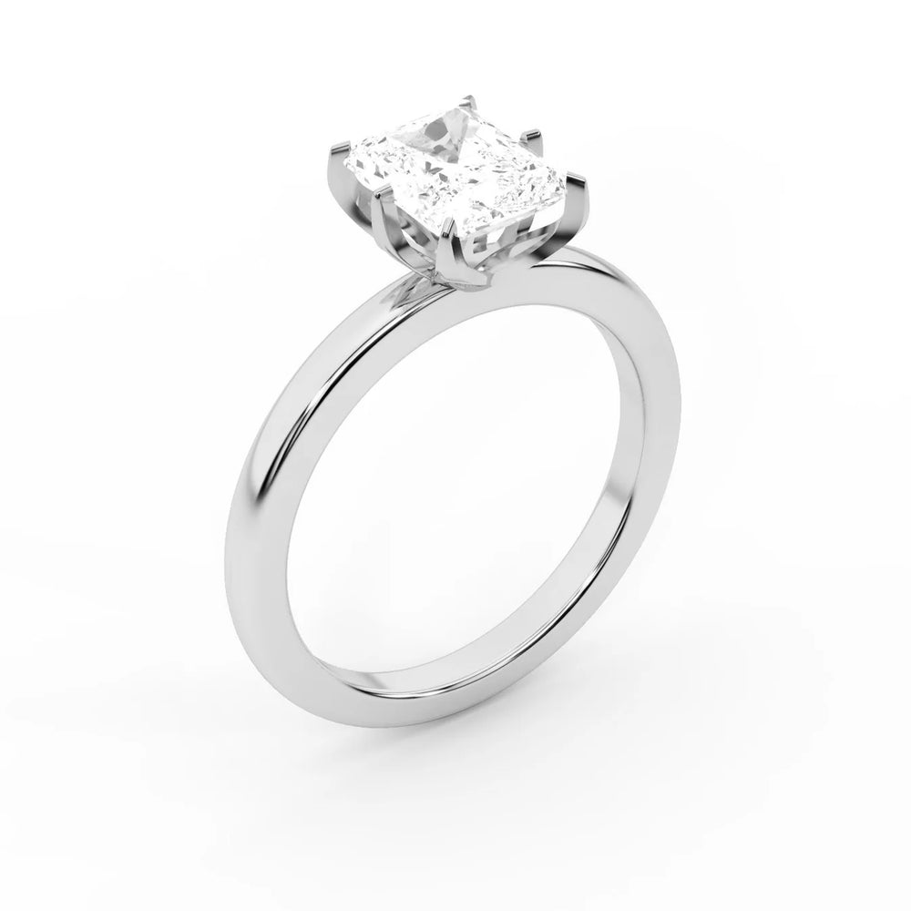 Serena Blossom Solitaire Round Diamond Engagement Ring