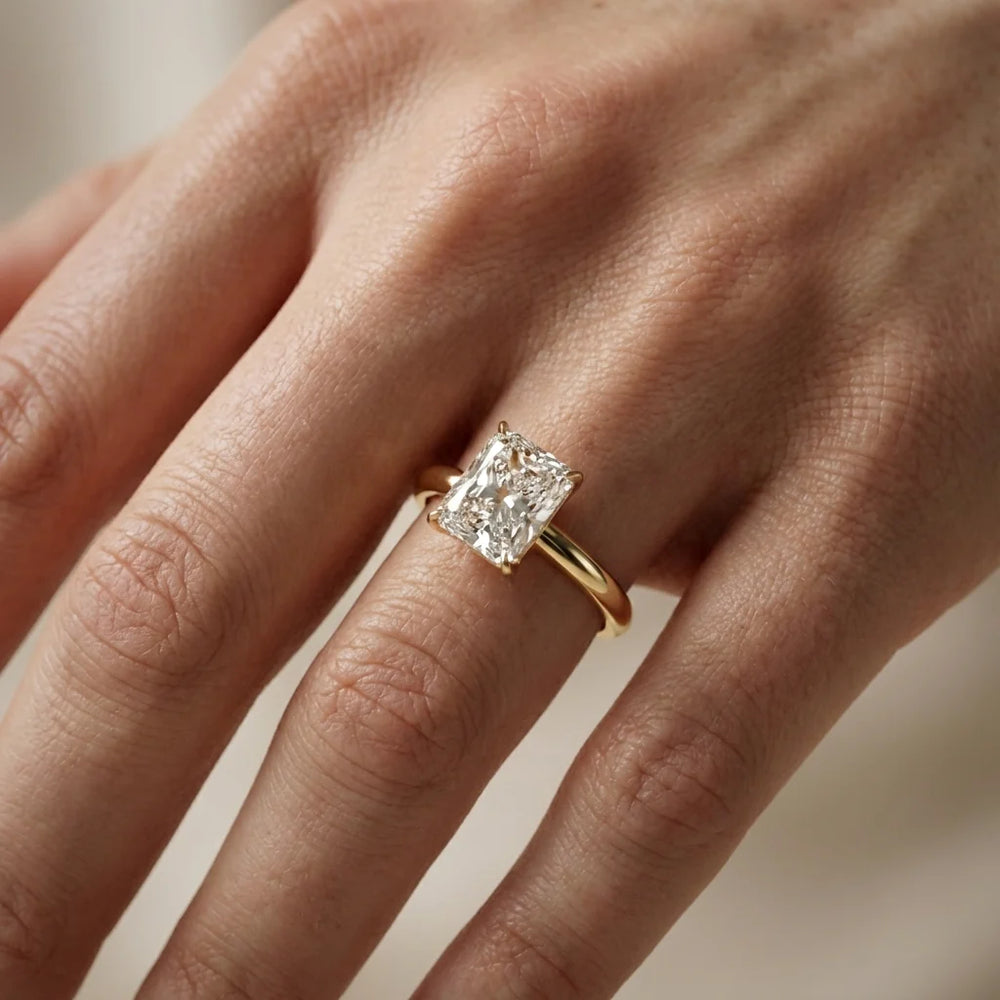 Serena Blossom Solitaire Round Diamond Engagement Ring