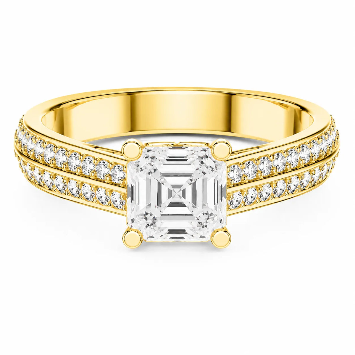 Serene Oval Ring with Side Stone