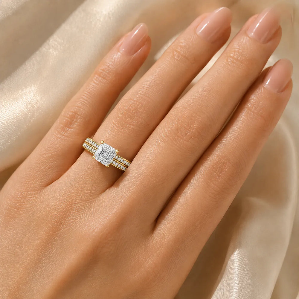 Serene Ring with Side Stone