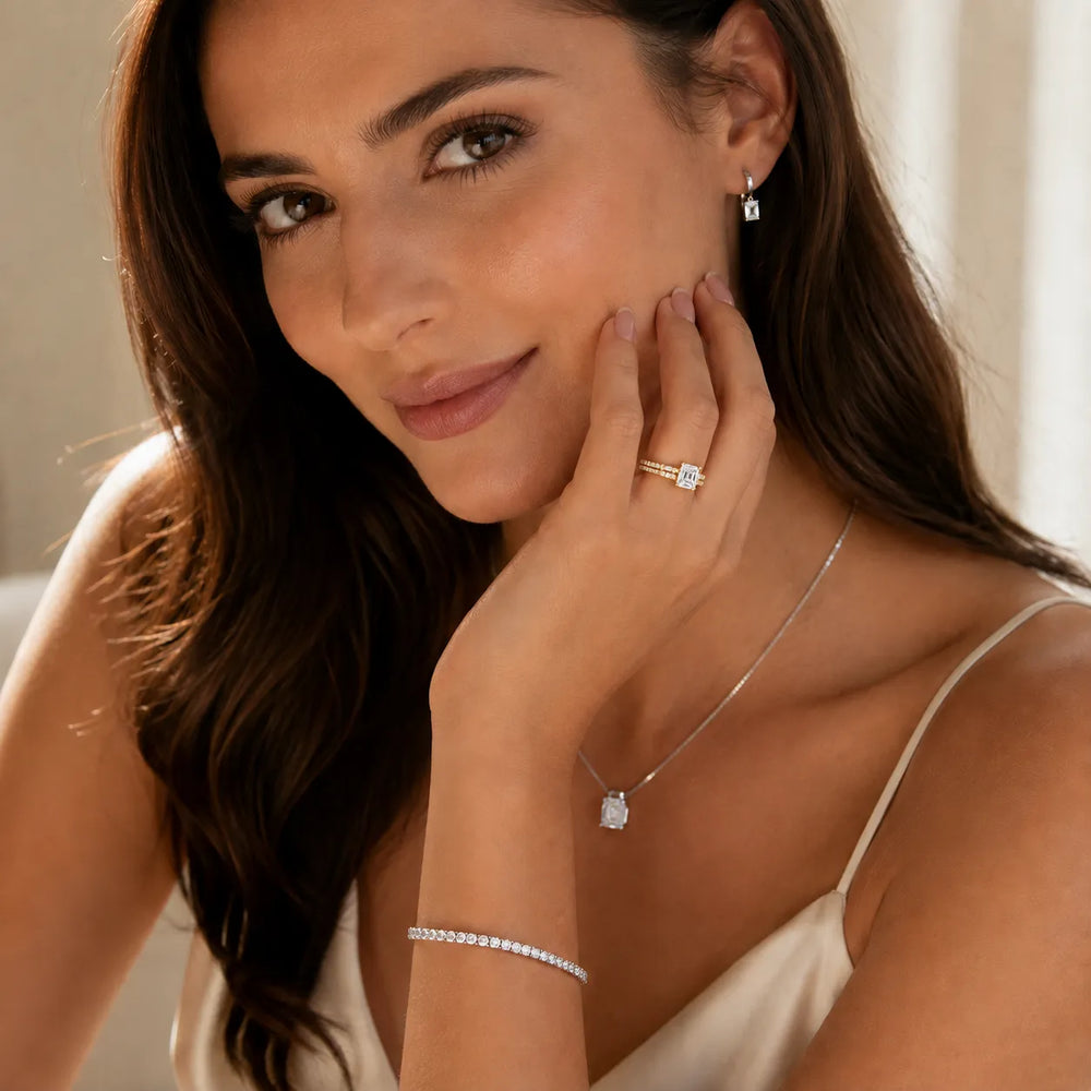 Serene Ring with Side Stone