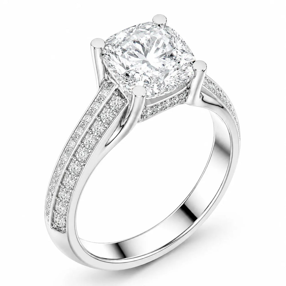 Serene Ring with Side Stone