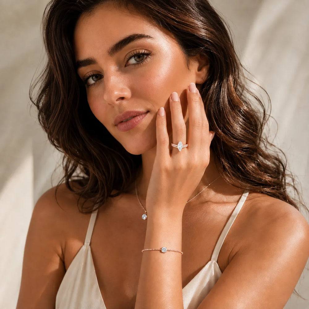 Serene Ring with Side Stone