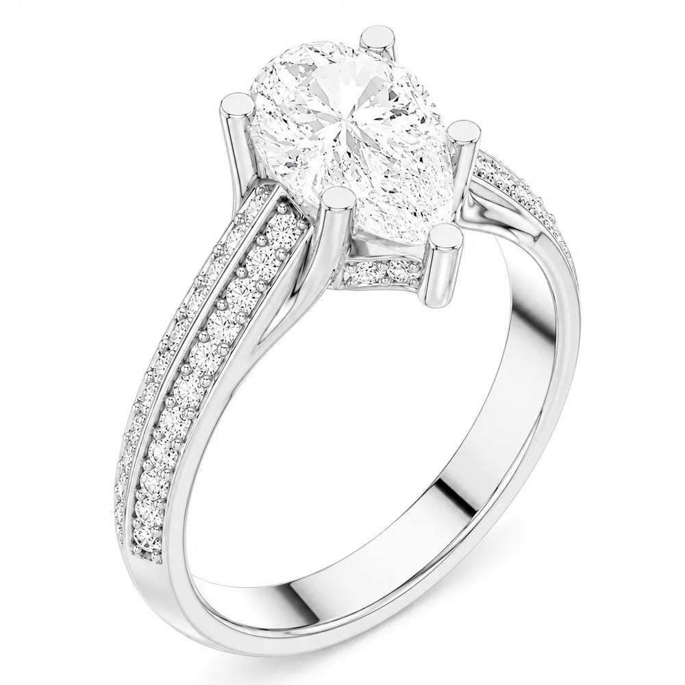 Serene Ring with Side Stone