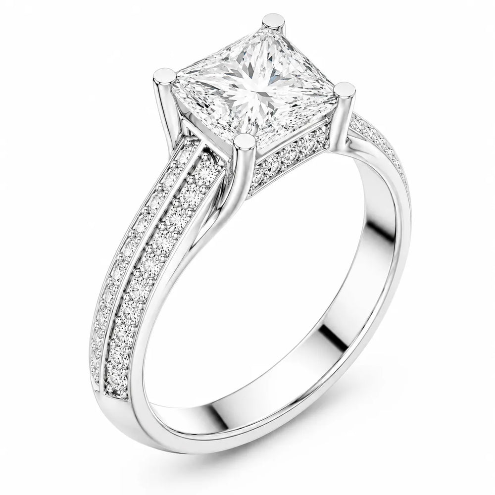 Serene Ring with Side Stone