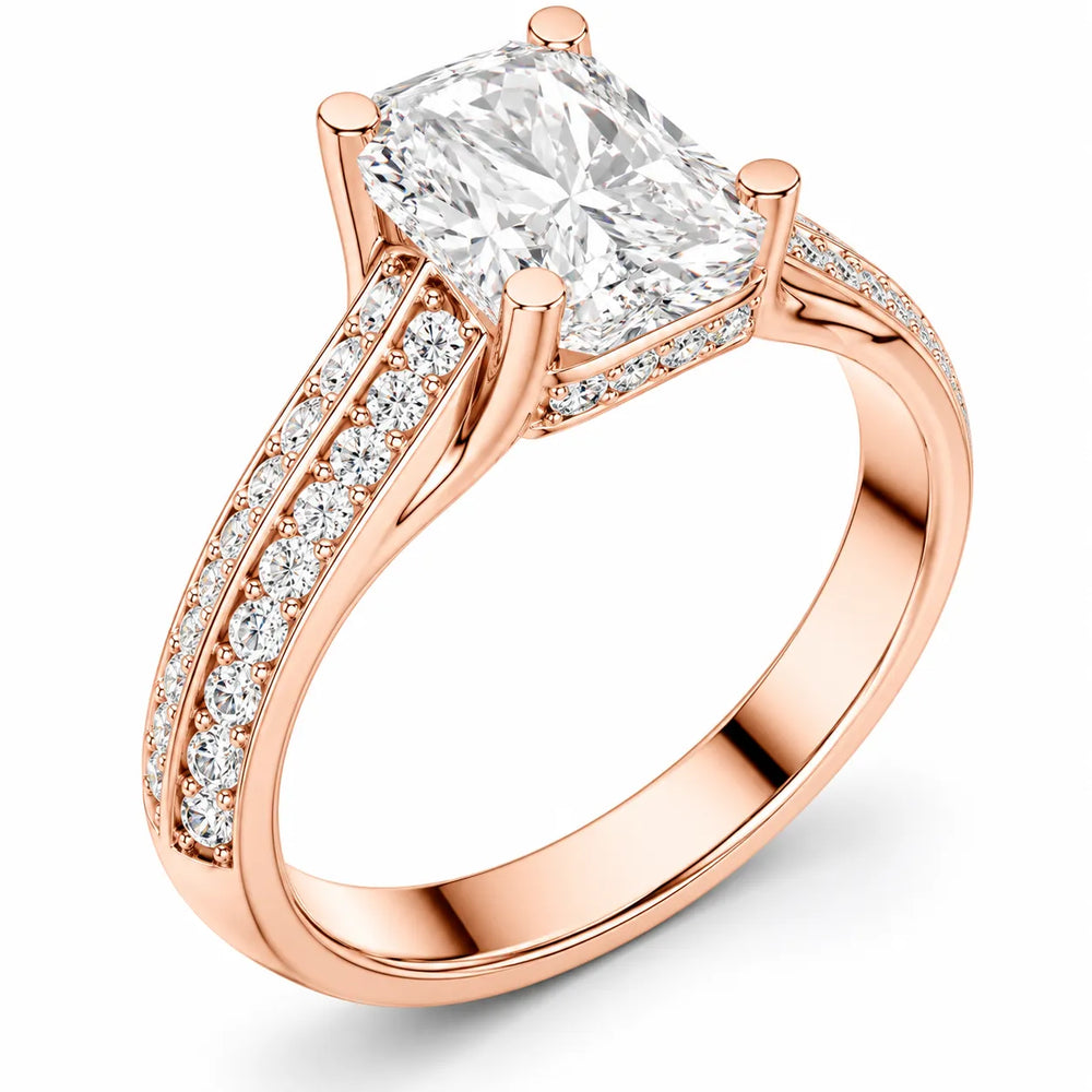 Serene Ring with Side Stone