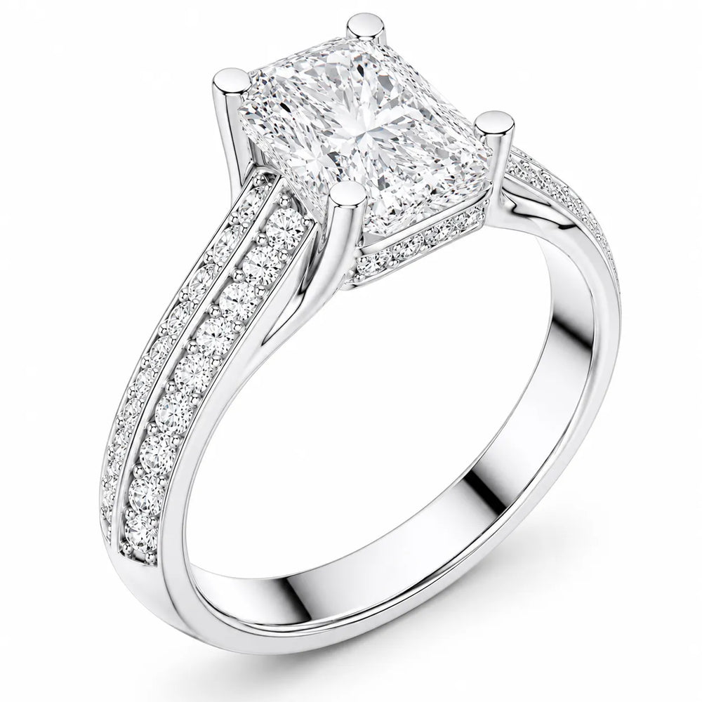Serene Ring with Side Stone