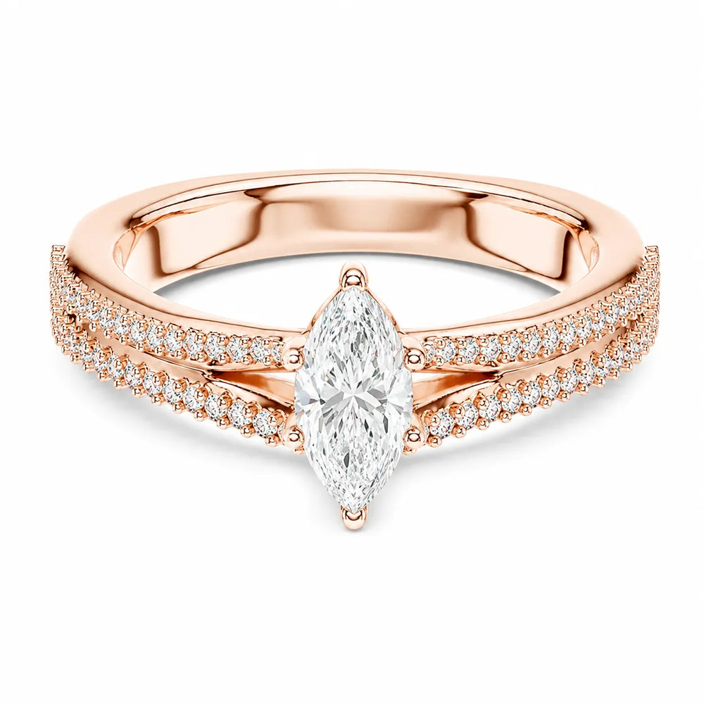 Serene Spark Ring with Eight Prong