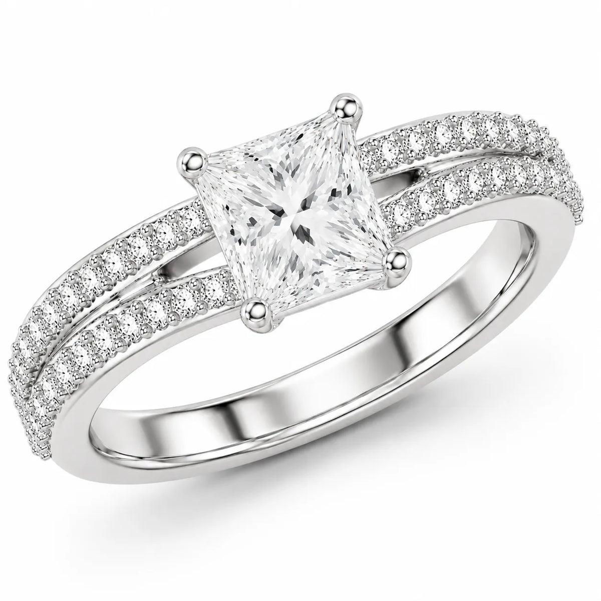 Serene Spark Ring with Eight Prong