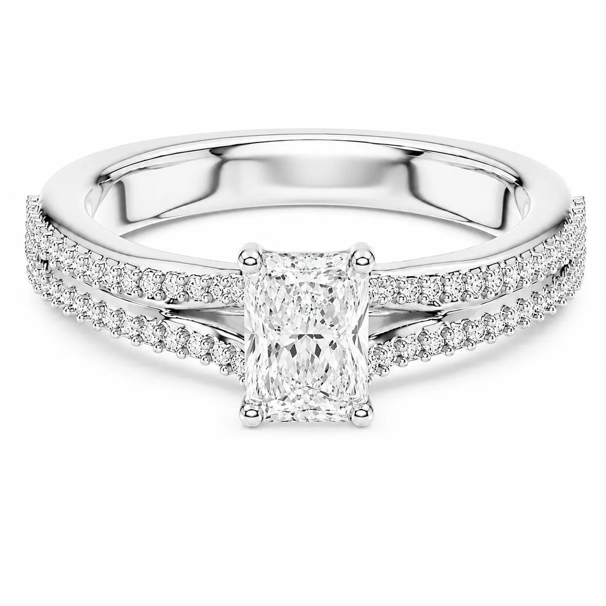 Serene Spark Ring with Eight Prong