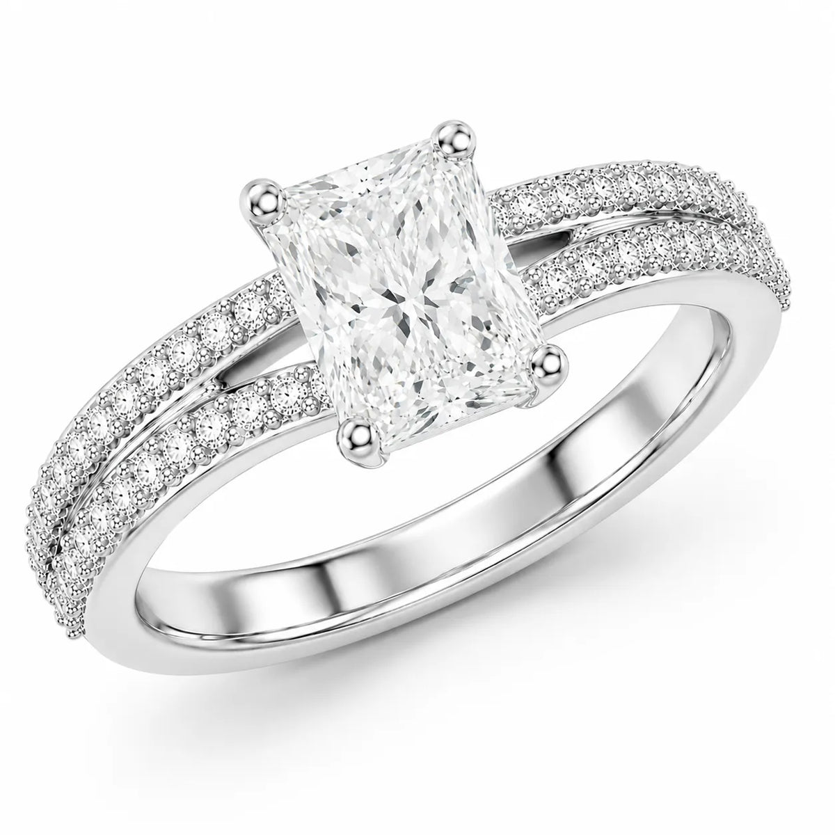 Serene Spark Ring with Eight Prong