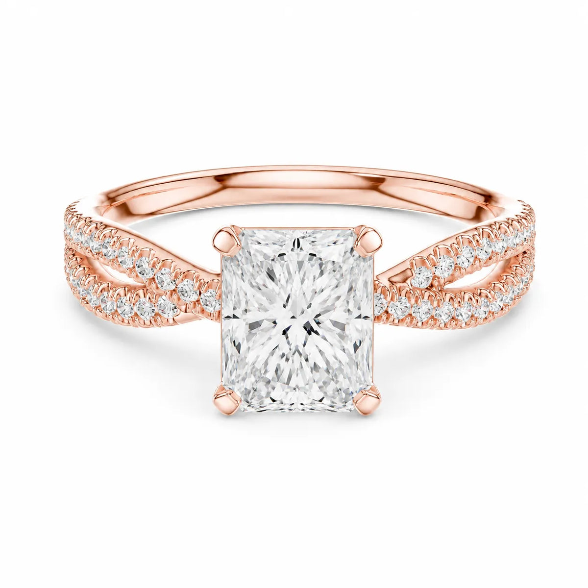 Serenity Knot Ring with Round Diamond