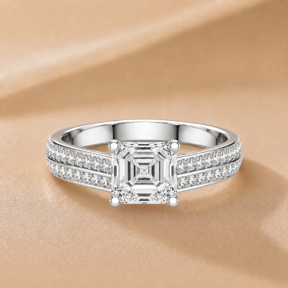 Serene Ring with Side Stone