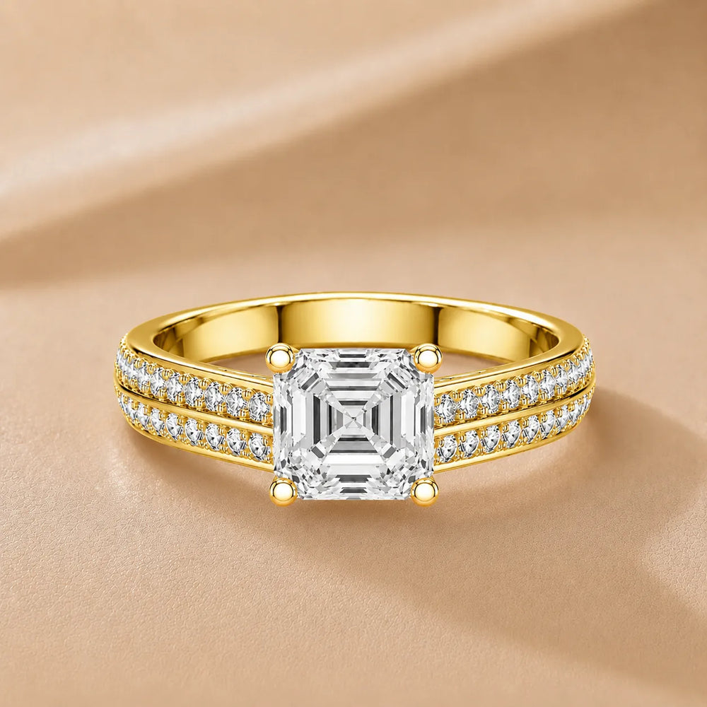 Serene Ring with Side Stone