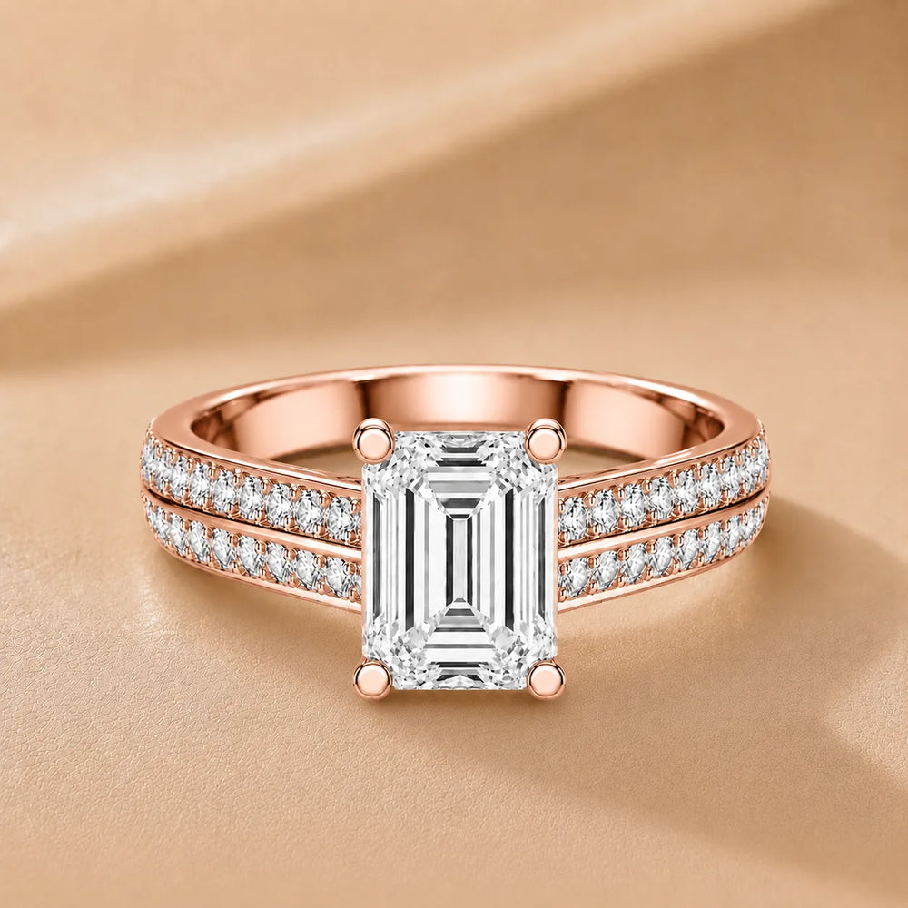 Serene Ring with Side Stone