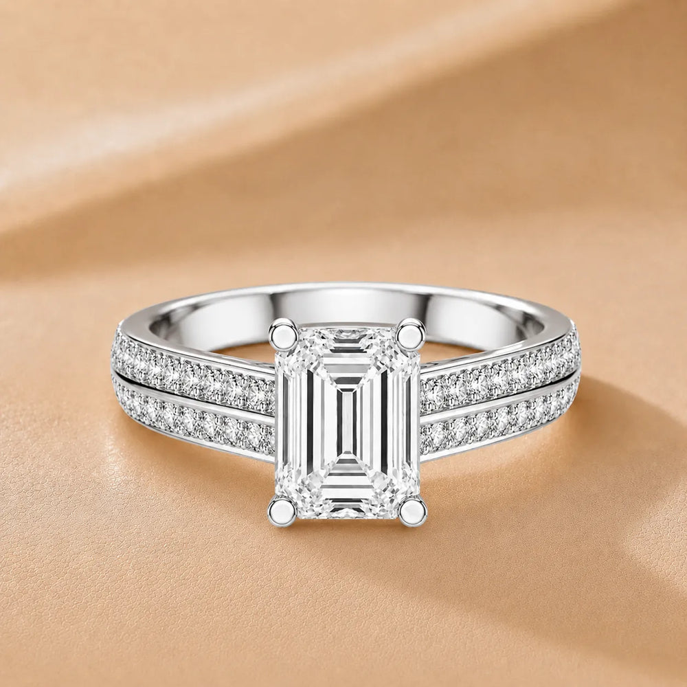 Serene Ring with Side Stone