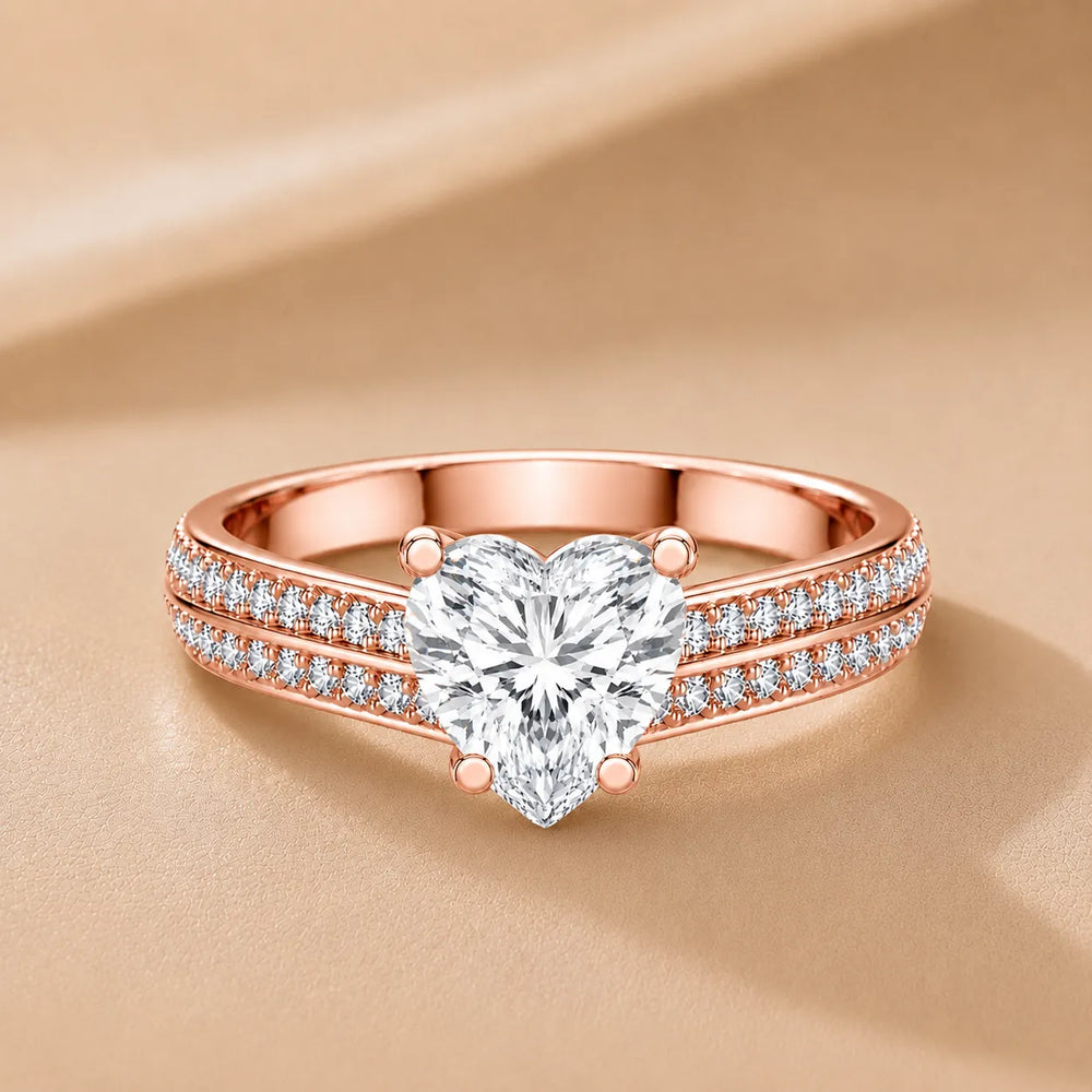 Serene Ring with Side Stone